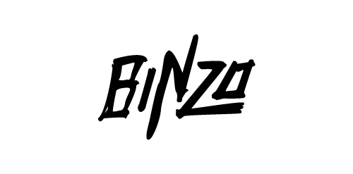 手写风格的BINZRO logo设计