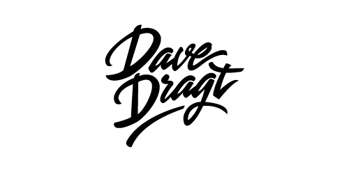 Dave Dragt Logo设计:现代书法风格