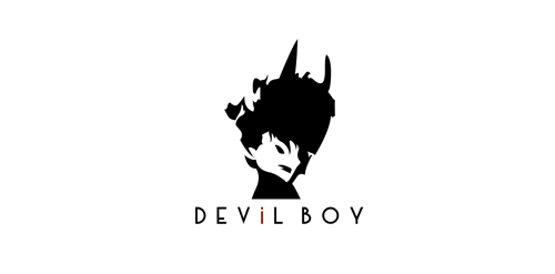 Devil Boy Logo设计:简洁恶魔风格标志