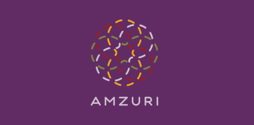AMZURI logo设计:色彩斑斓的圆形图案