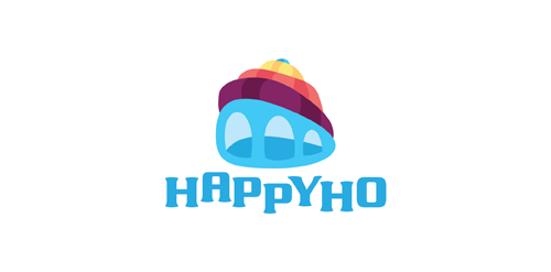 彩虹帽子logo设计