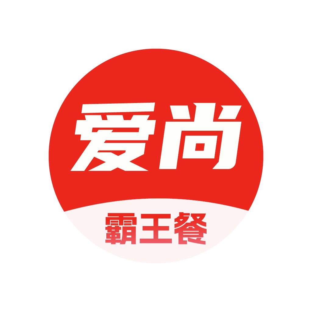 红色圆圈背景白色文字的简洁logo设计