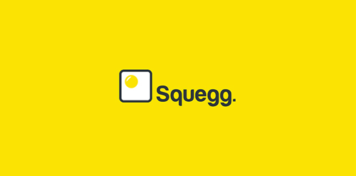 简约风格的Squegg logo设计