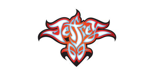 火焰纹身风格的Jetta logo设计