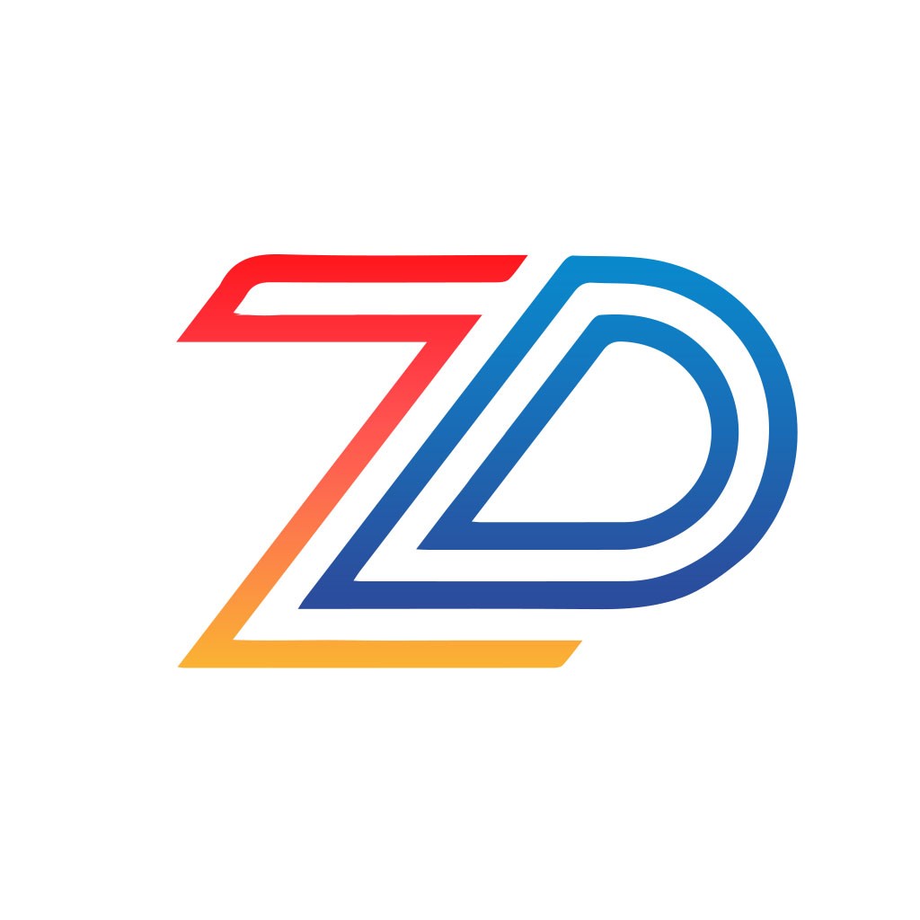 简洁现代的ZD字母标志设计