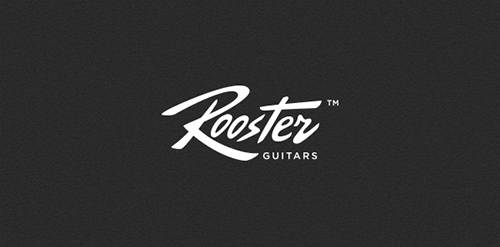 Rooster Guitars Logo设计:简洁优雅的乐器品牌标识
