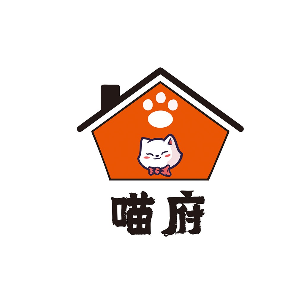 猫主题房屋logo设计
