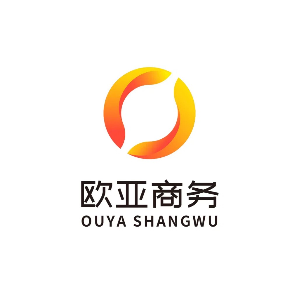 现代简约橙色渐变圆环logo设计