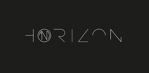 简约线条艺术风格的Horizon logo设计