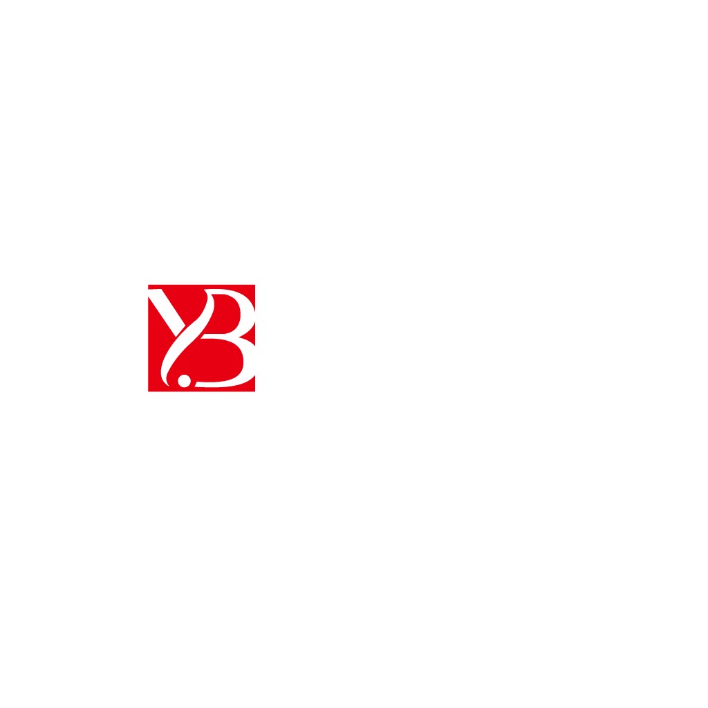 简约红色方块字母B logo设计