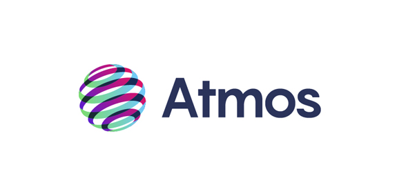 Atmos Logo设计：现代色彩渐变球形标志