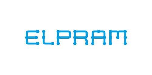 ELPRAM Logo设计：科技感字体与滴水效果