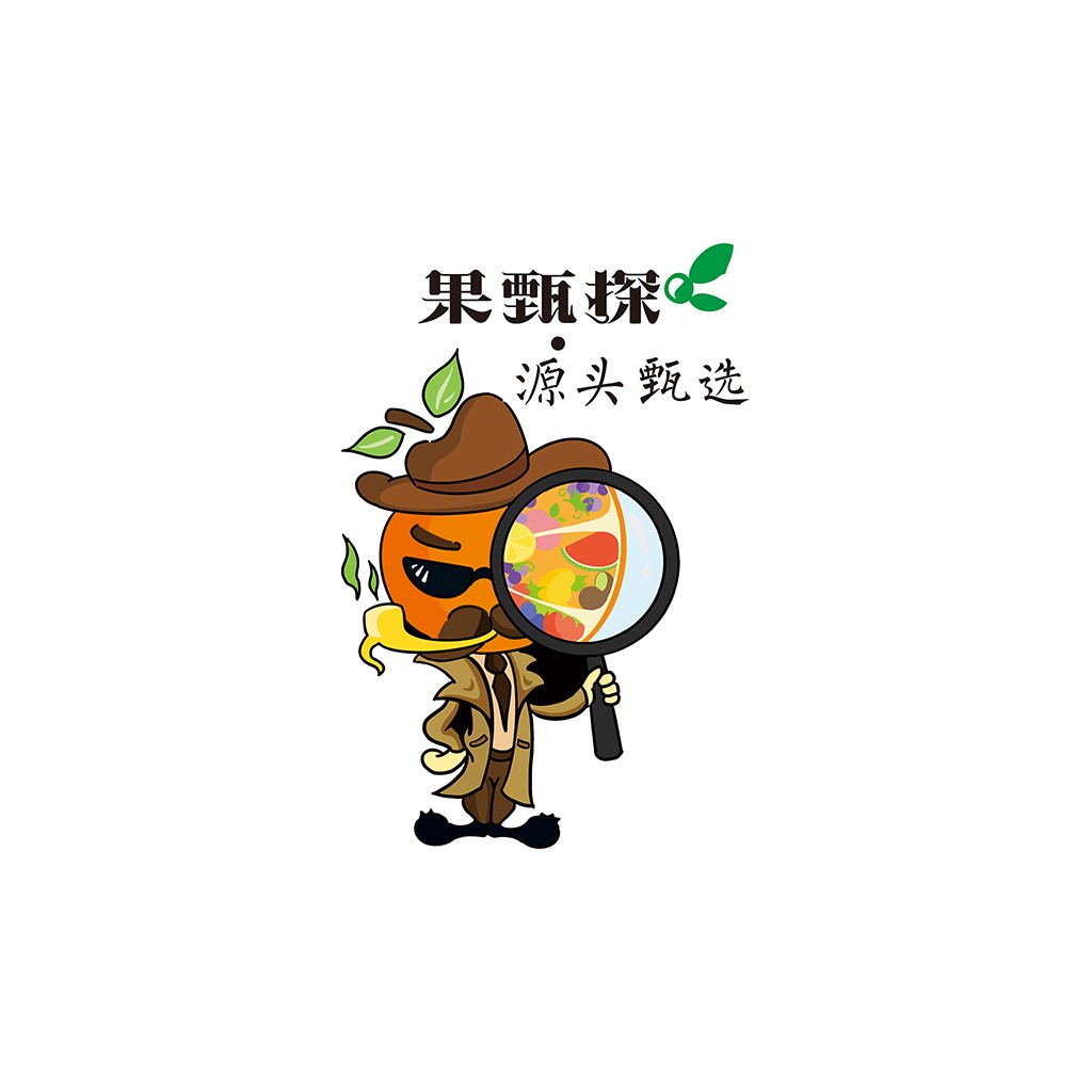 果甄探探logo设计:水果侦探的创意标志