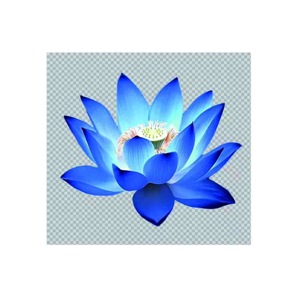 蓝色莲花logo设计