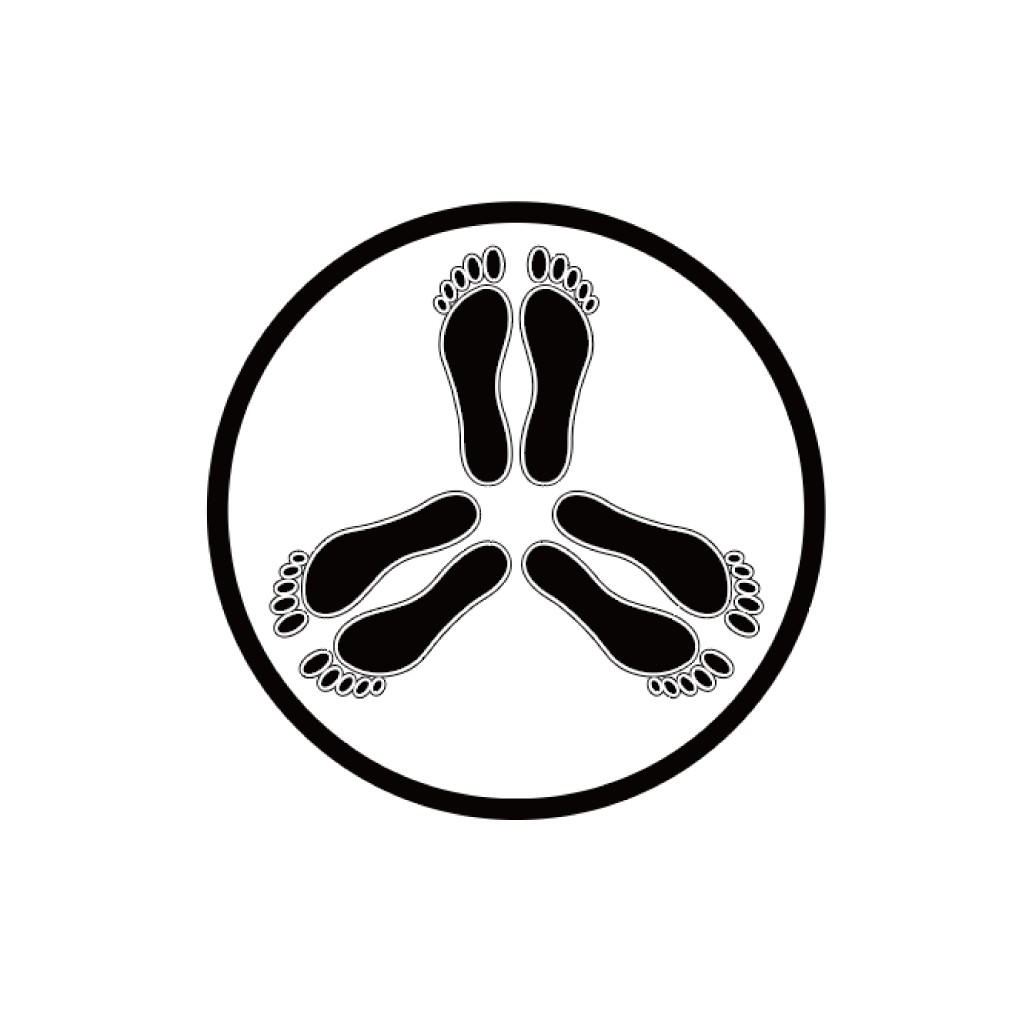 和平与和谐的脚印logo设计
