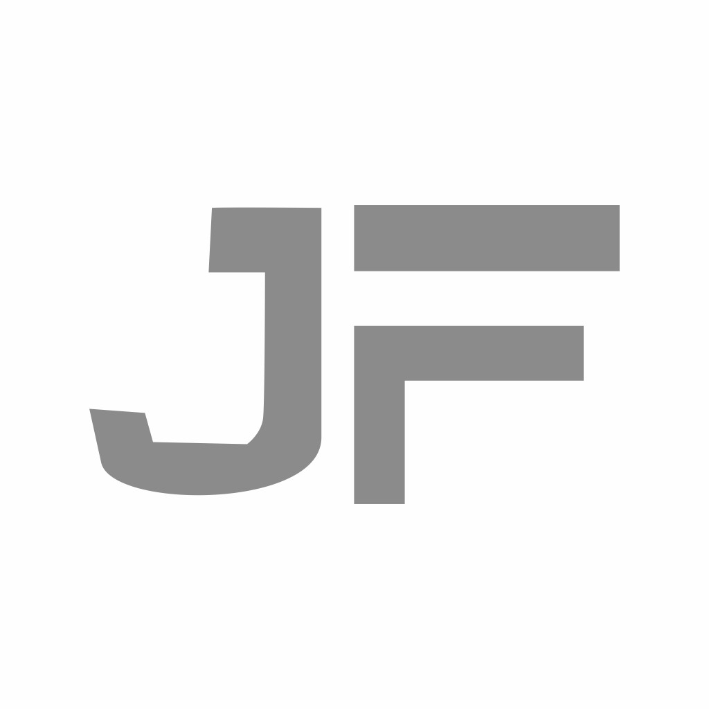 简约灰色字母JF logo设计