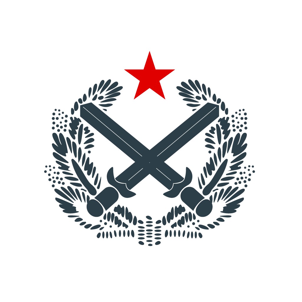 锤子与镰刀的红色星标logo设计