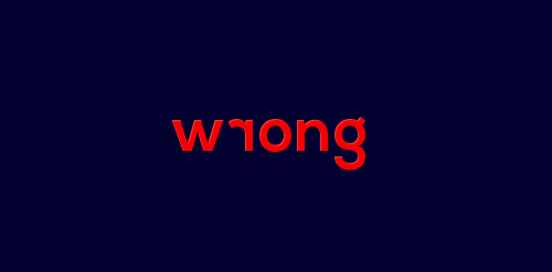 红色字体错误拼写logo设计