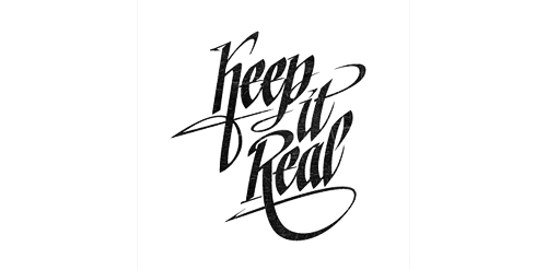 简约手写风格'Keep It Real'Logo设计