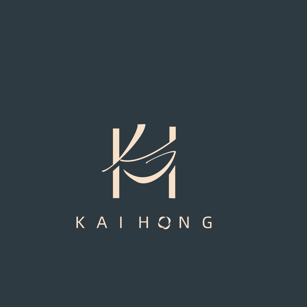 简约优雅的K字母标志设计