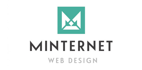 简约现代M形标志设计