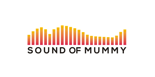 音波效果的Sound of Mummy Logo设计