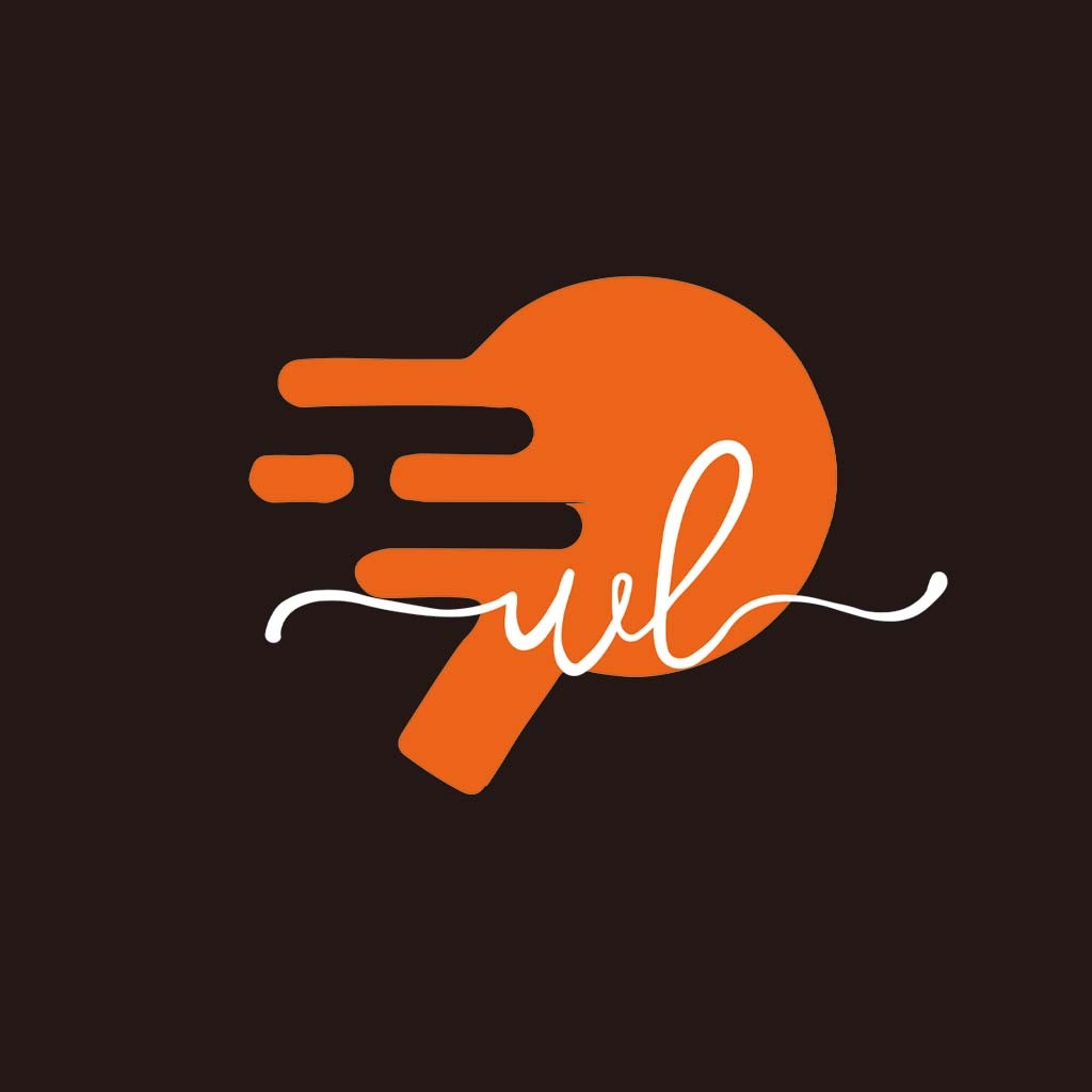 简洁动感的橙色logo设计