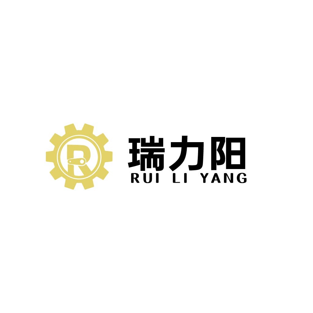 机械齿轮R字母logo设计