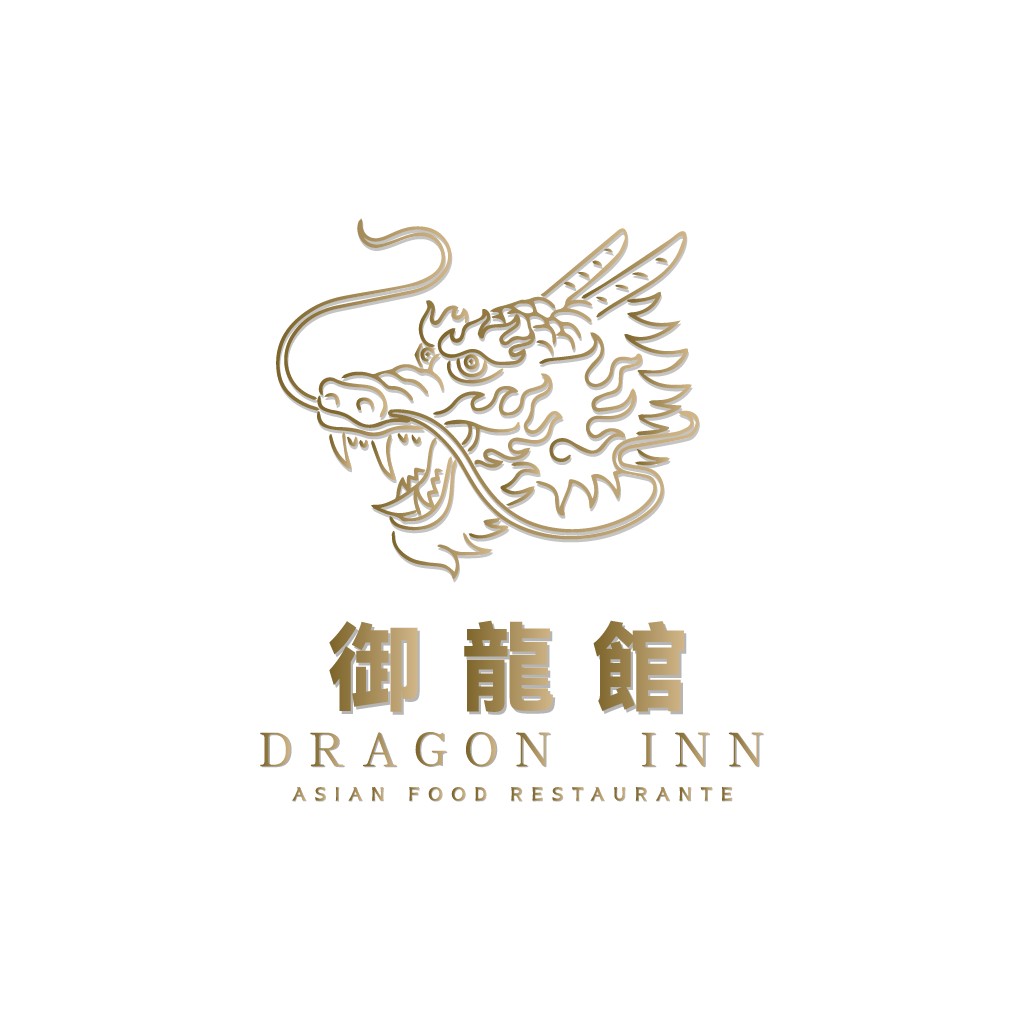 龙形图案设计:亚洲餐厅logo