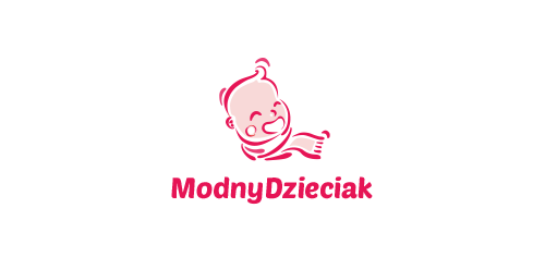 可爱婴儿卡通形象logo设计