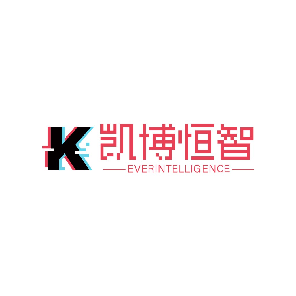K字母与中文标题结合的现代logo设计