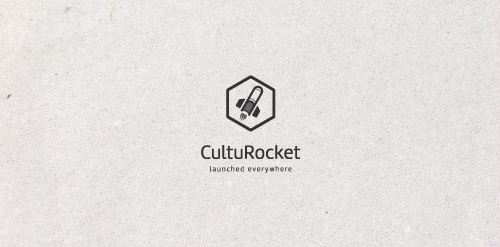 CultuRocket logo设计:简洁科技风格
