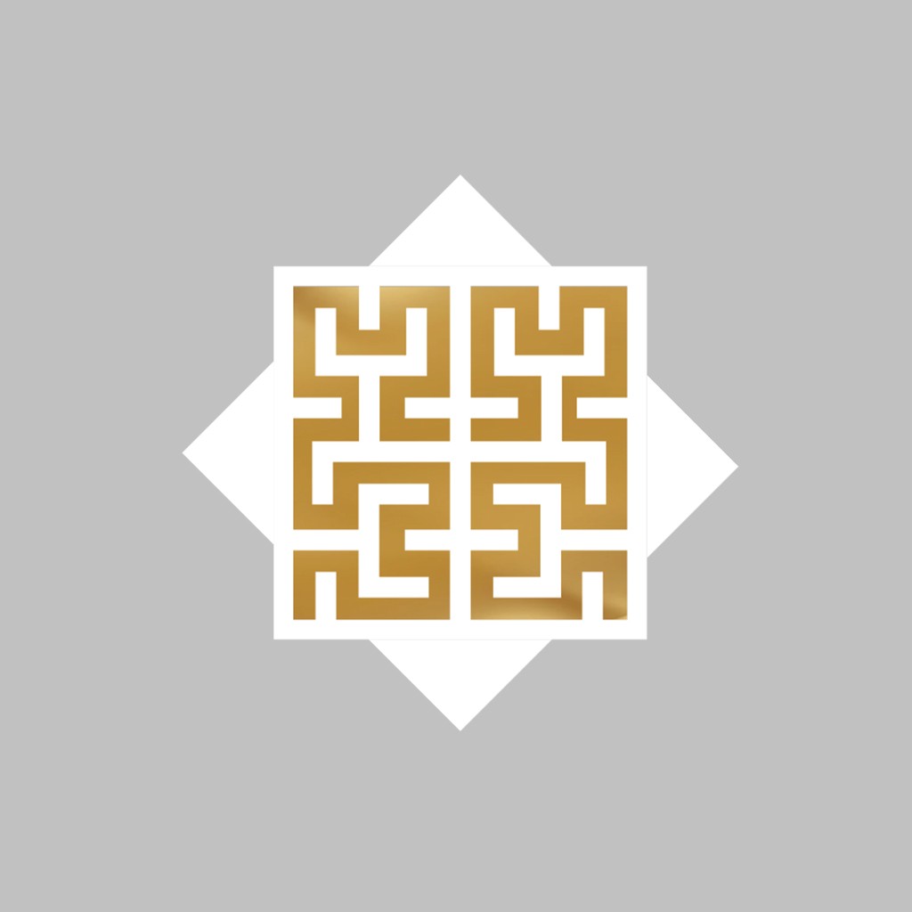 金色迷宫图案的现代logo设计