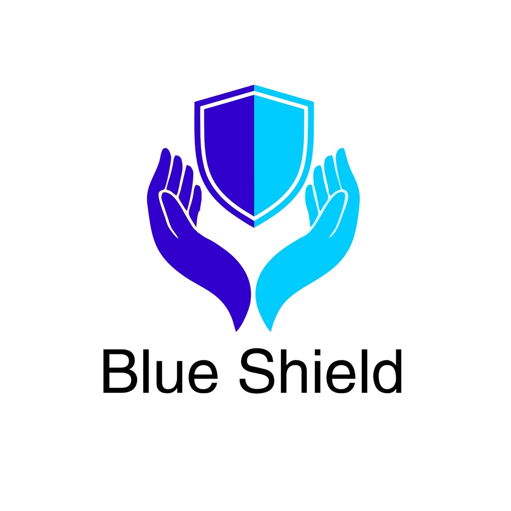 保护盾牌与双手logo设计
