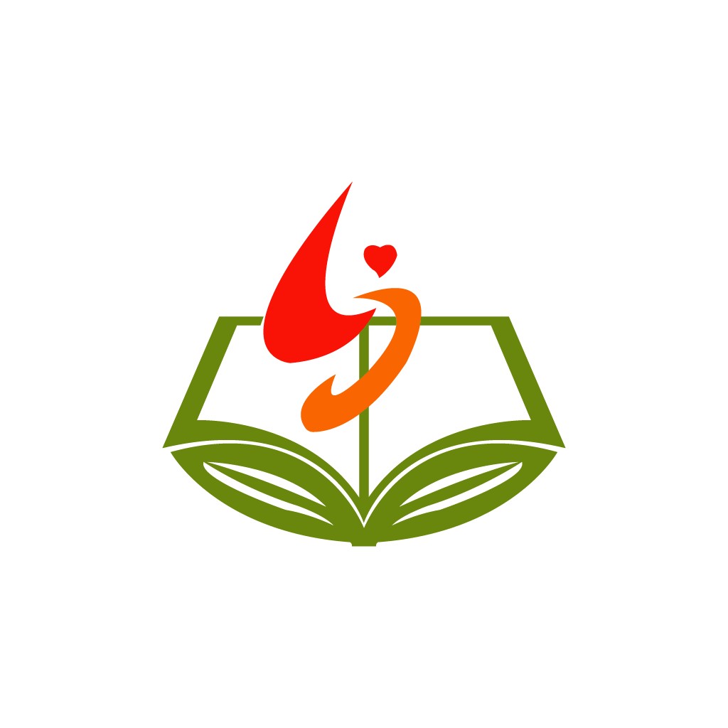 绿色火焰书本logo设计
