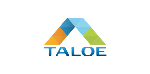 TALOE Logo设计:现代几何图形与色彩的完美结合