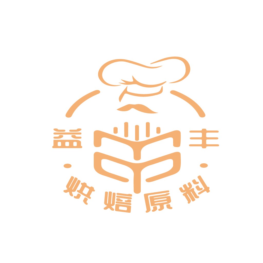 厨师形象与中文字母结合的餐饮logo设计