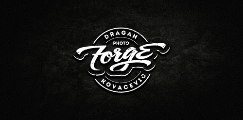 复古风格手写字体logo设计