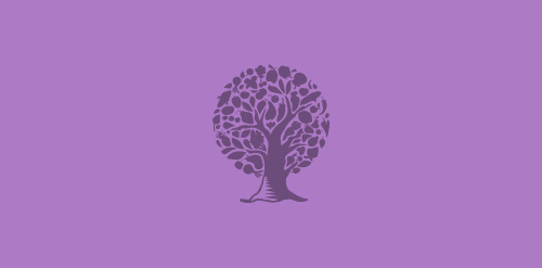紫色树形logo设计