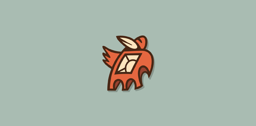 卡通风格狐狸logo设计