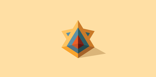 几何抽象风格的logo设计