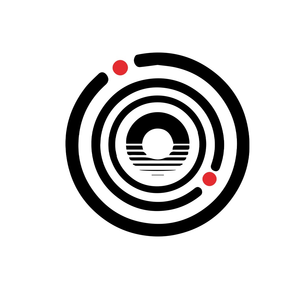 简洁现代的圆形线条logo设计