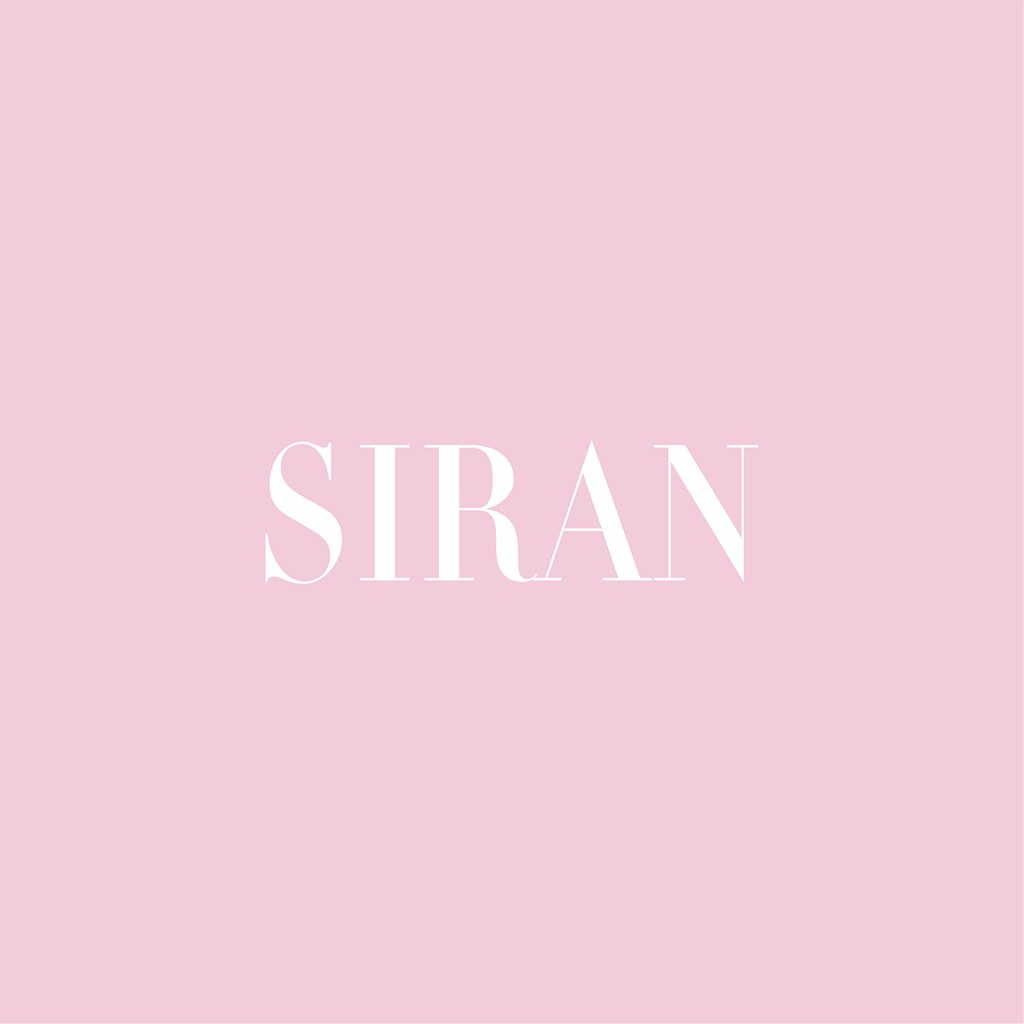 简约优雅粉色背景SIRAN品牌logo设计