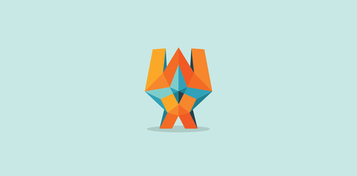 几何抽象风格的logo设计