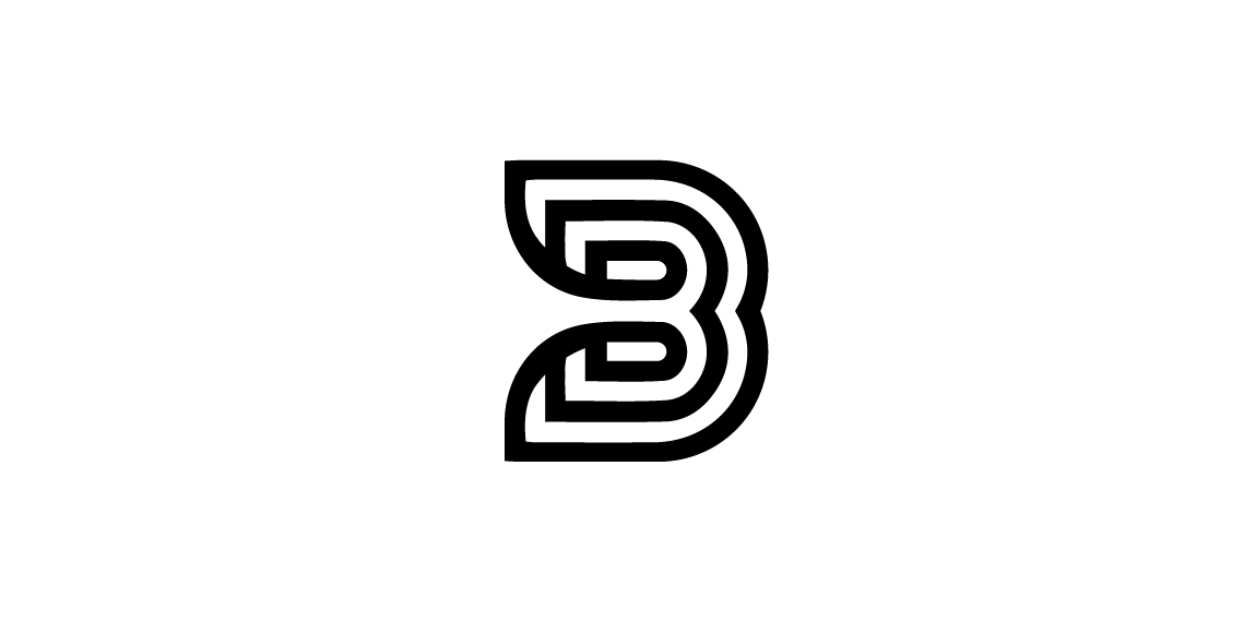 极简线条字母B logo设计