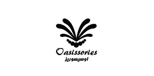 OasisSsories Logo设计:简约时尚的水滴元素