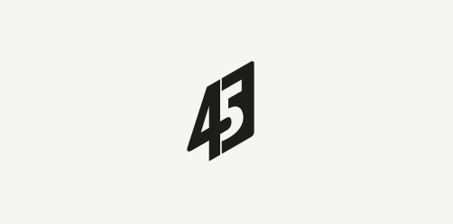数字45创意logo设计