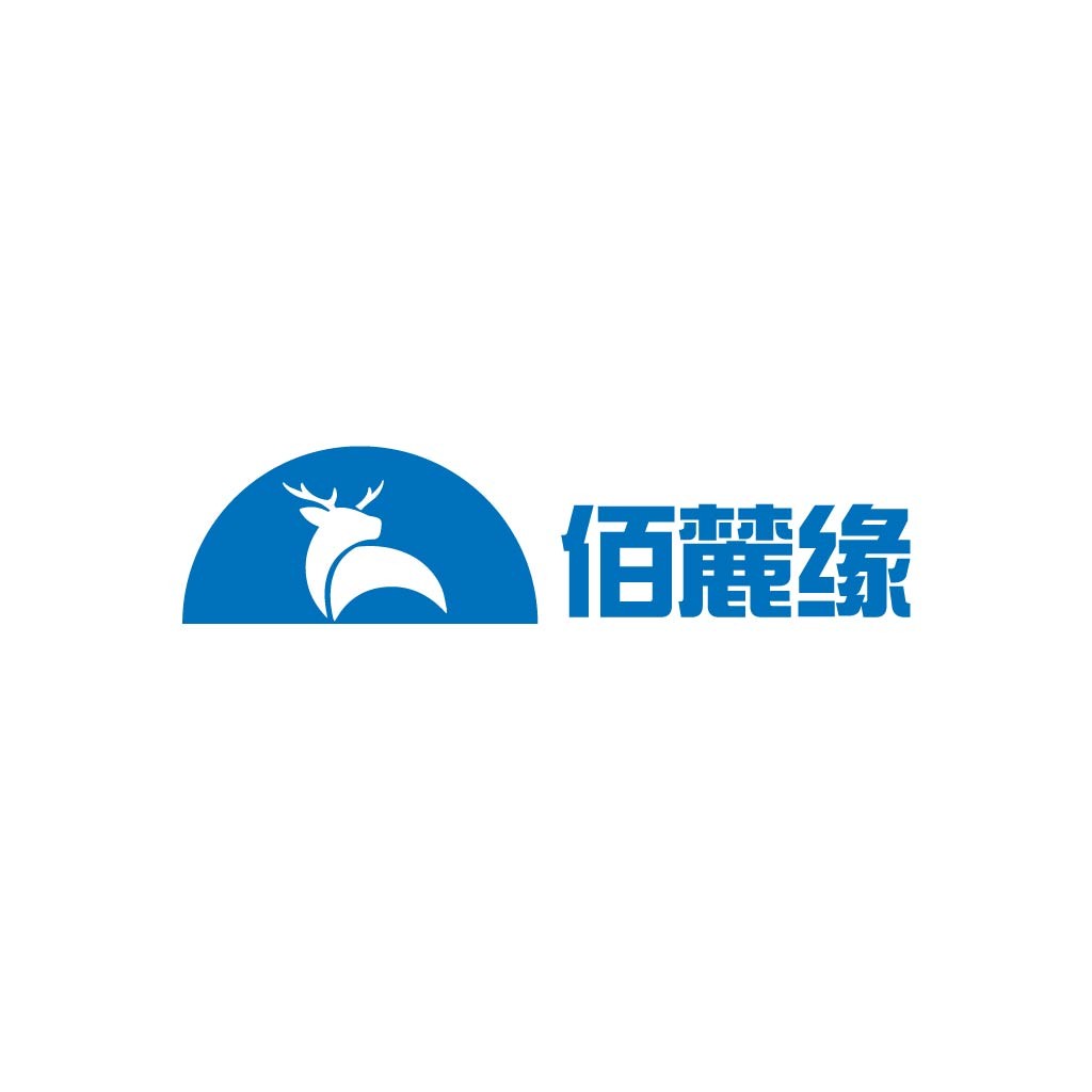 蓝色鹿头logo设计