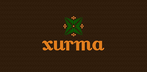 xurma logo设计：简约几何图形与自然元素的完美结合