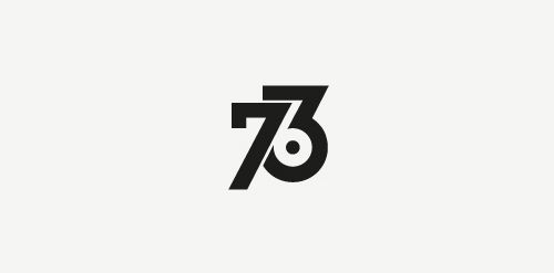 数字73简约风格logo设计